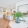 kitchen and dining area with a round table