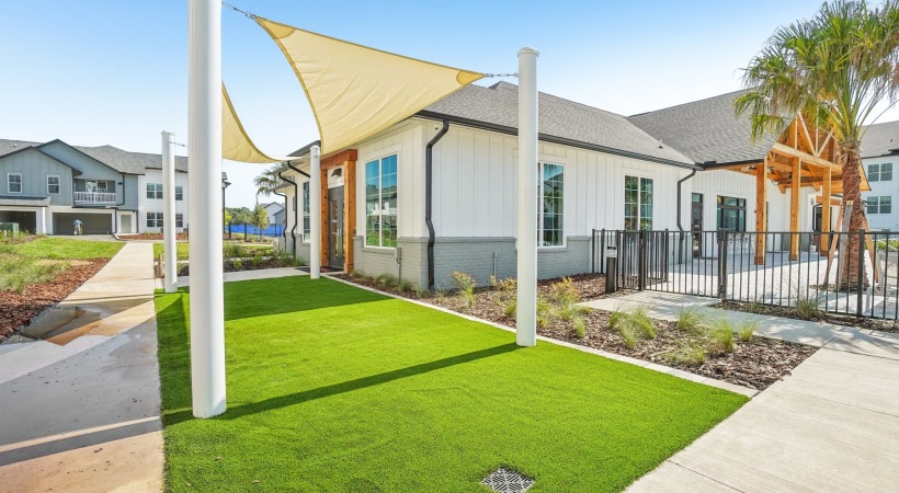 Spacious outdoor activity lawn outdoor activity lawn