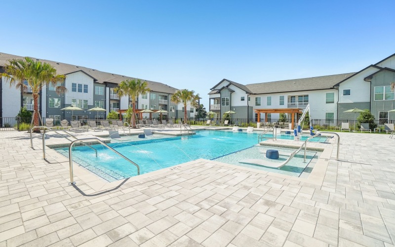 swimming pool in a courtyard