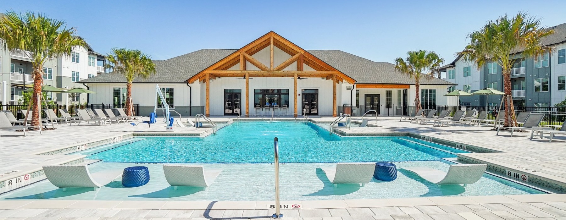 swimming pool in a courtyard