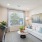 living room with window and couch